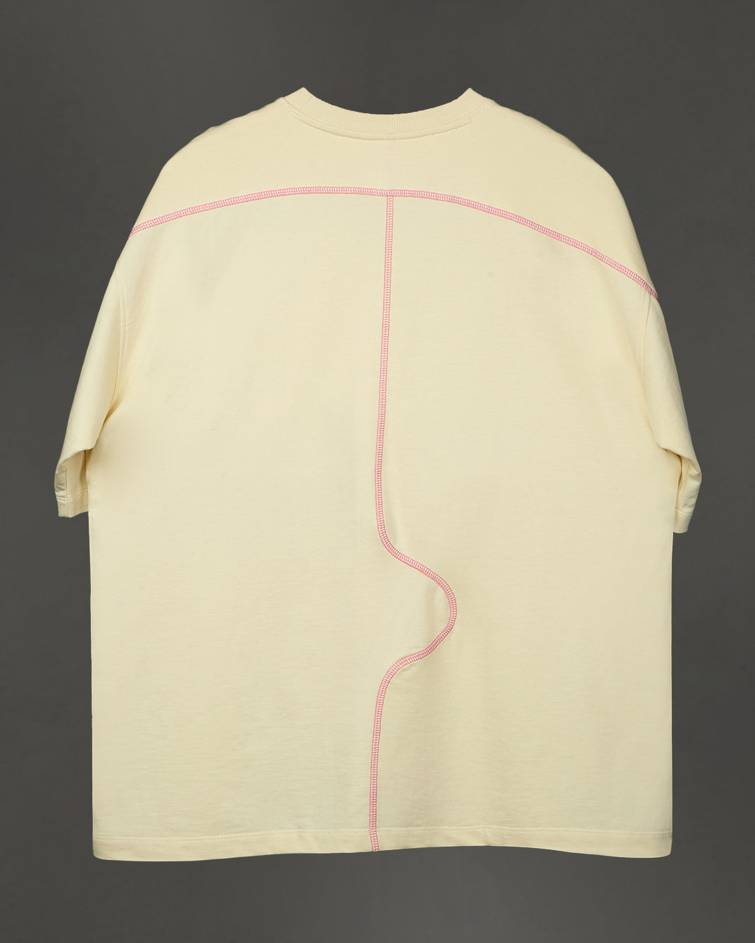 “BLOOD-STITCHED” RAGLAN SLEEVED — CREAM