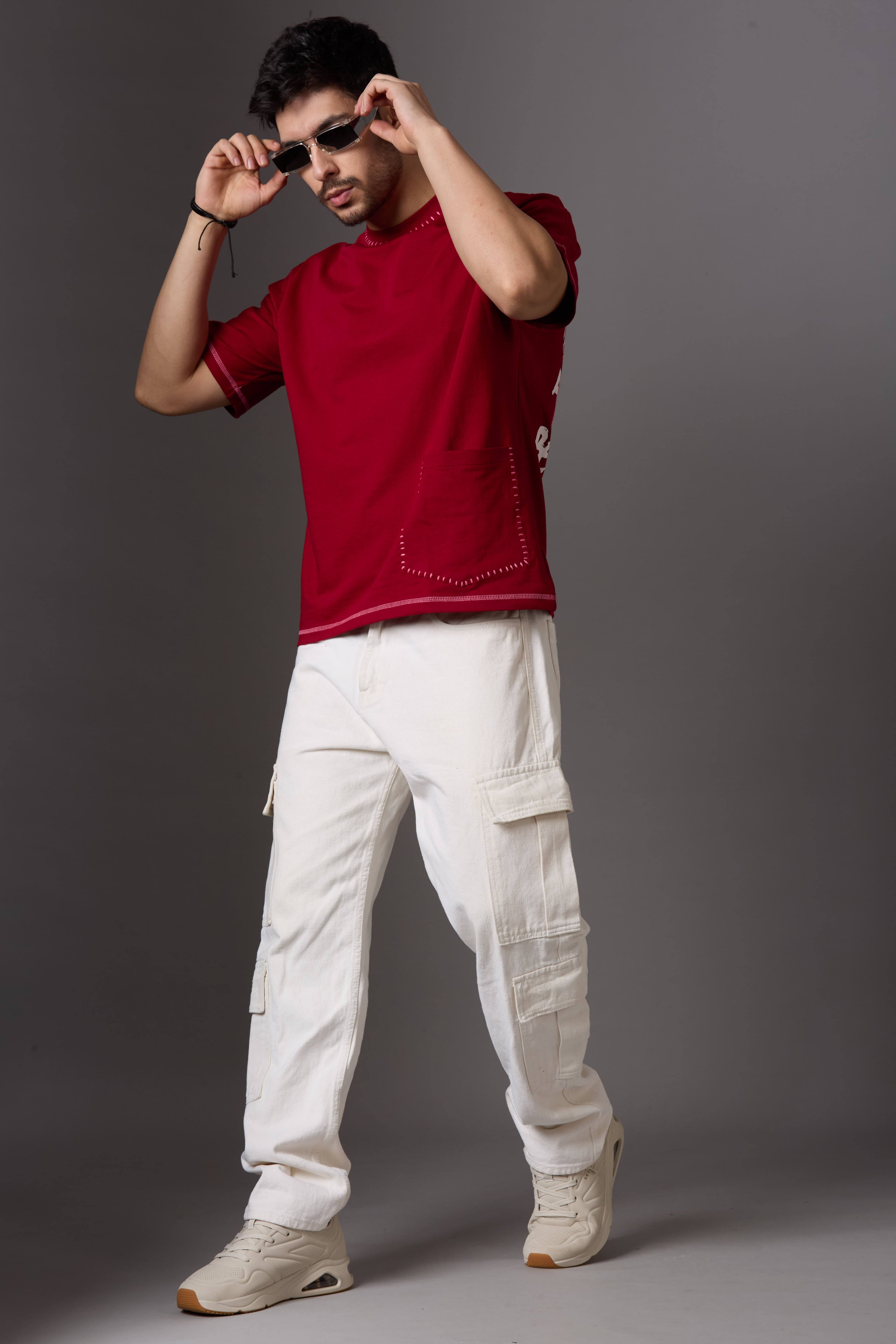 The Pocket Tee - Maroon